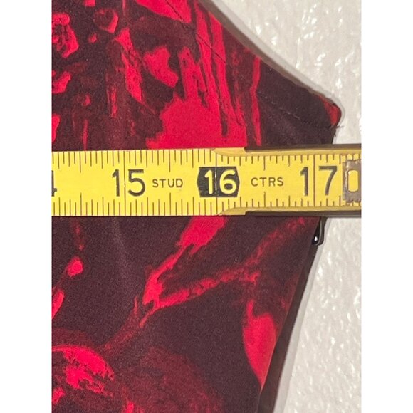 Simply Vera Vera Wang 4 Red & Black Baby Doll  Floral Elegant Tiered Empire - Picture 10 of 13